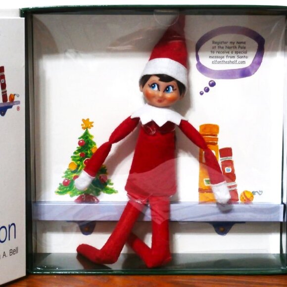 Elf on The Shelf a Christmas Tradition Toy Figure  IN THE BOX + BOOK + DVD - Picture 4 of 15